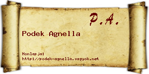 Podek Agnella névjegykártya